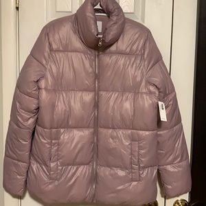 Old Navy cozy violet puffer jacket
